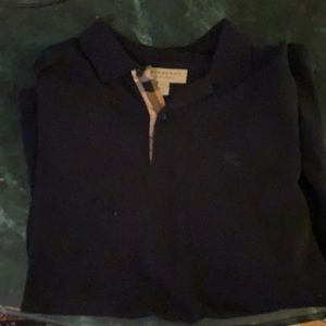 Navy Blue Burberry Polo